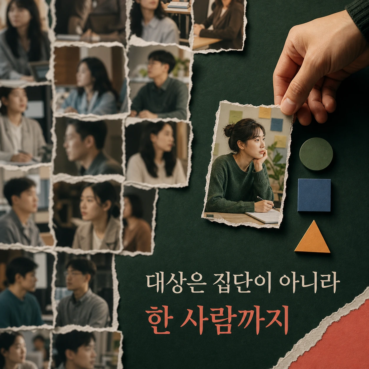 대상은 집단이 아니라 한 사람까지 좁힙니다