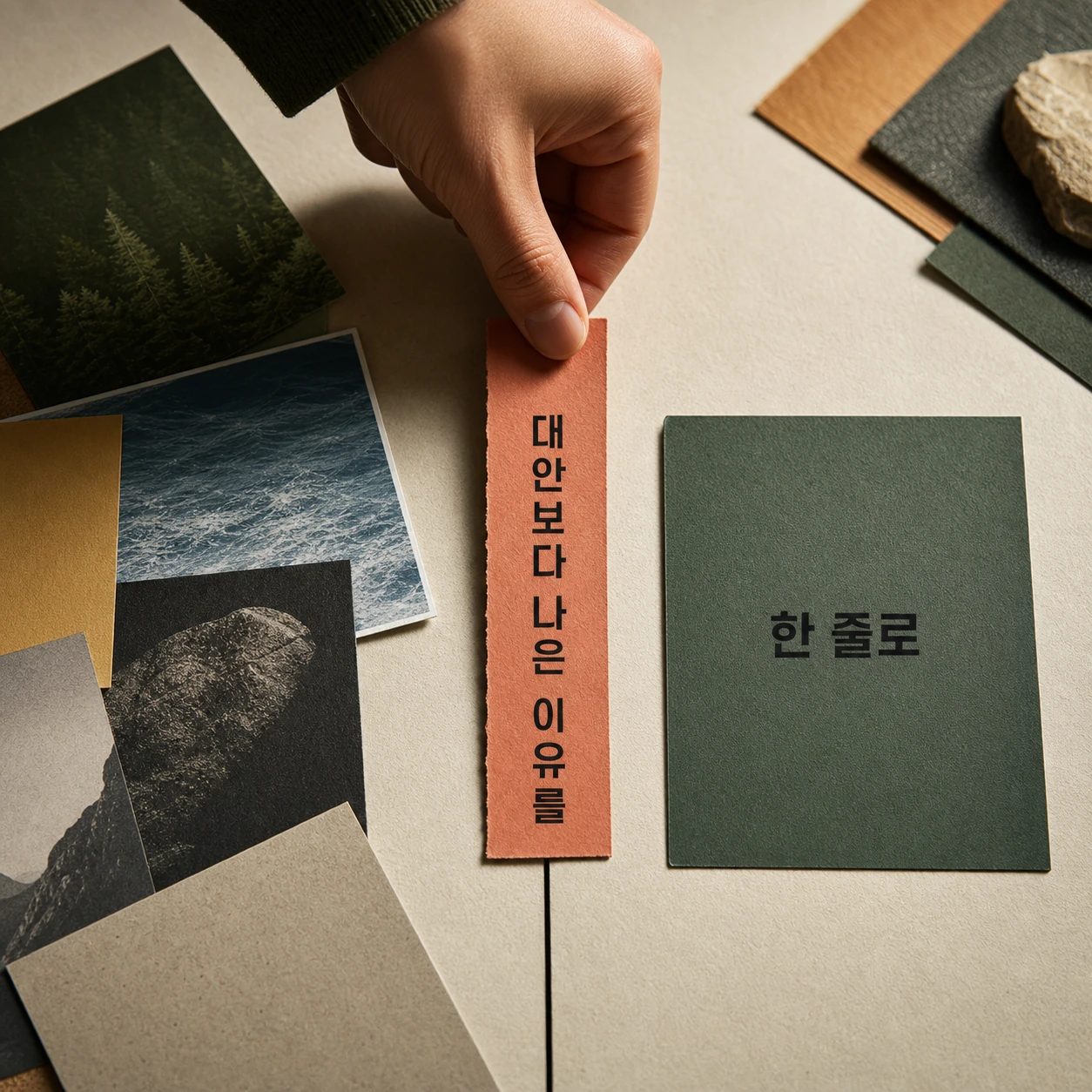 대안보다 나은 이유를 한 줄로 적습니다