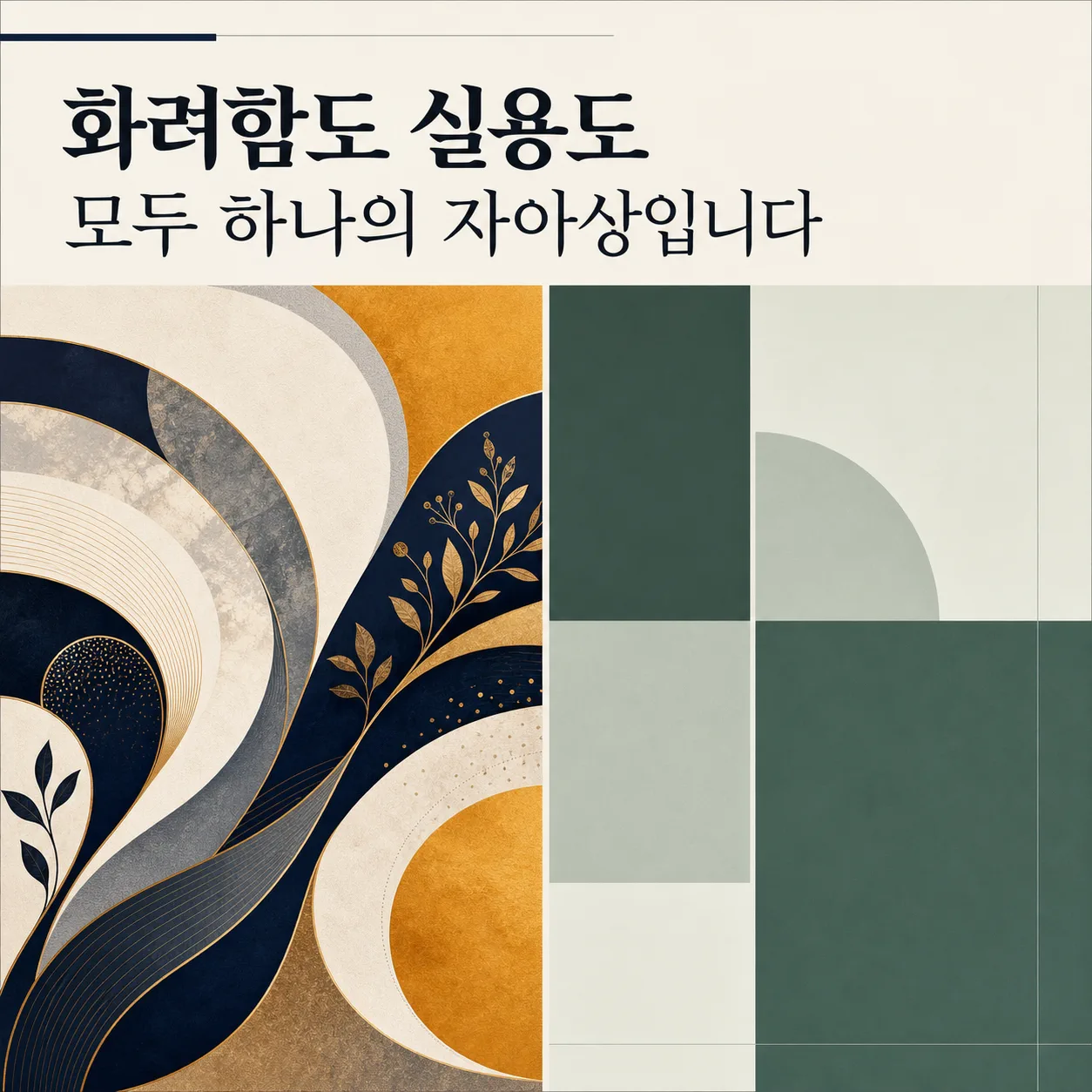 화려함과 실용, 동등한 두 자아상