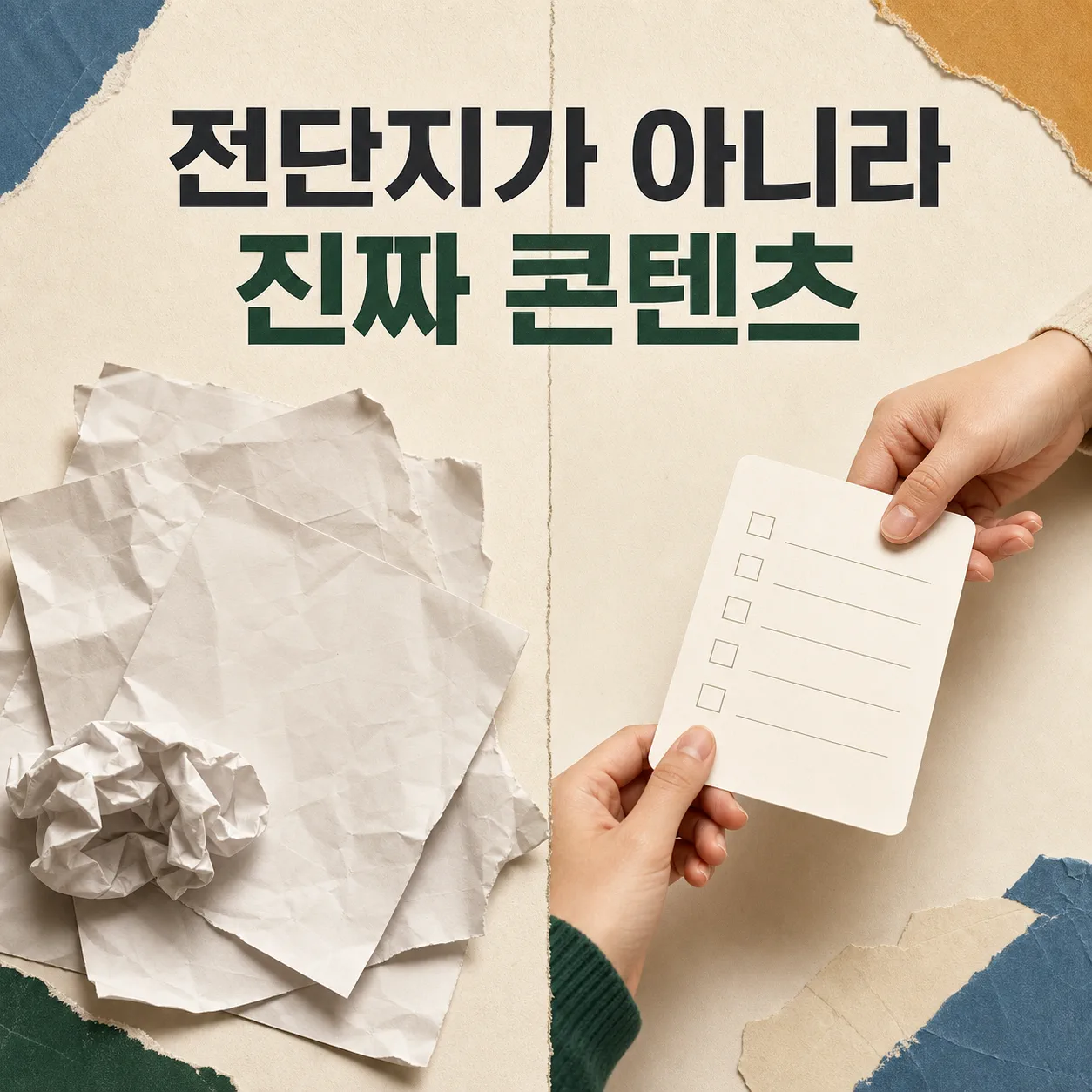 전단지와 진짜 콘텐츠의 차이
