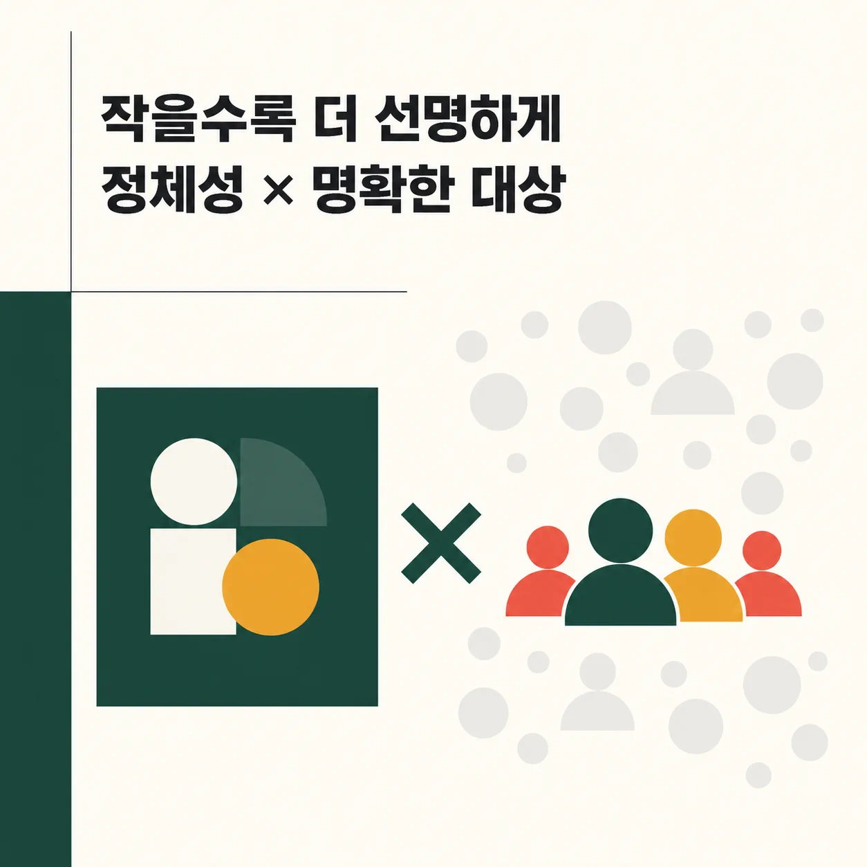 작을수록 선명한 정체성과 대상