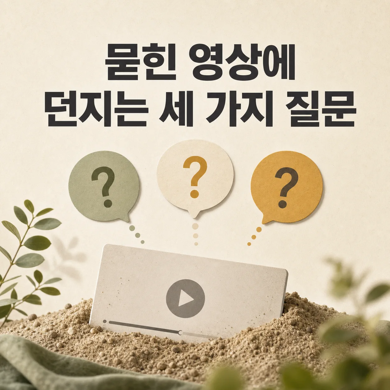 묻힌 영상에 던지는 세 가지 질문