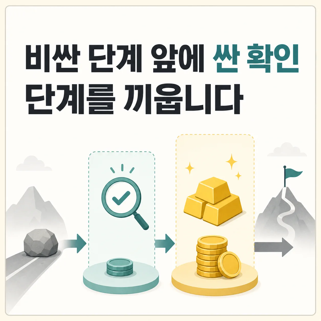 비싼 단계 앞에 놓는 싼 확인 단계