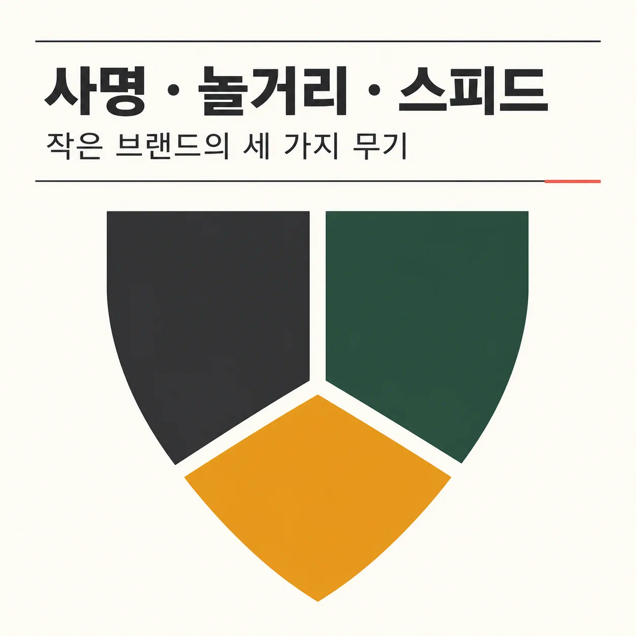 사명 놀거리 스피드라는 세 가지 축