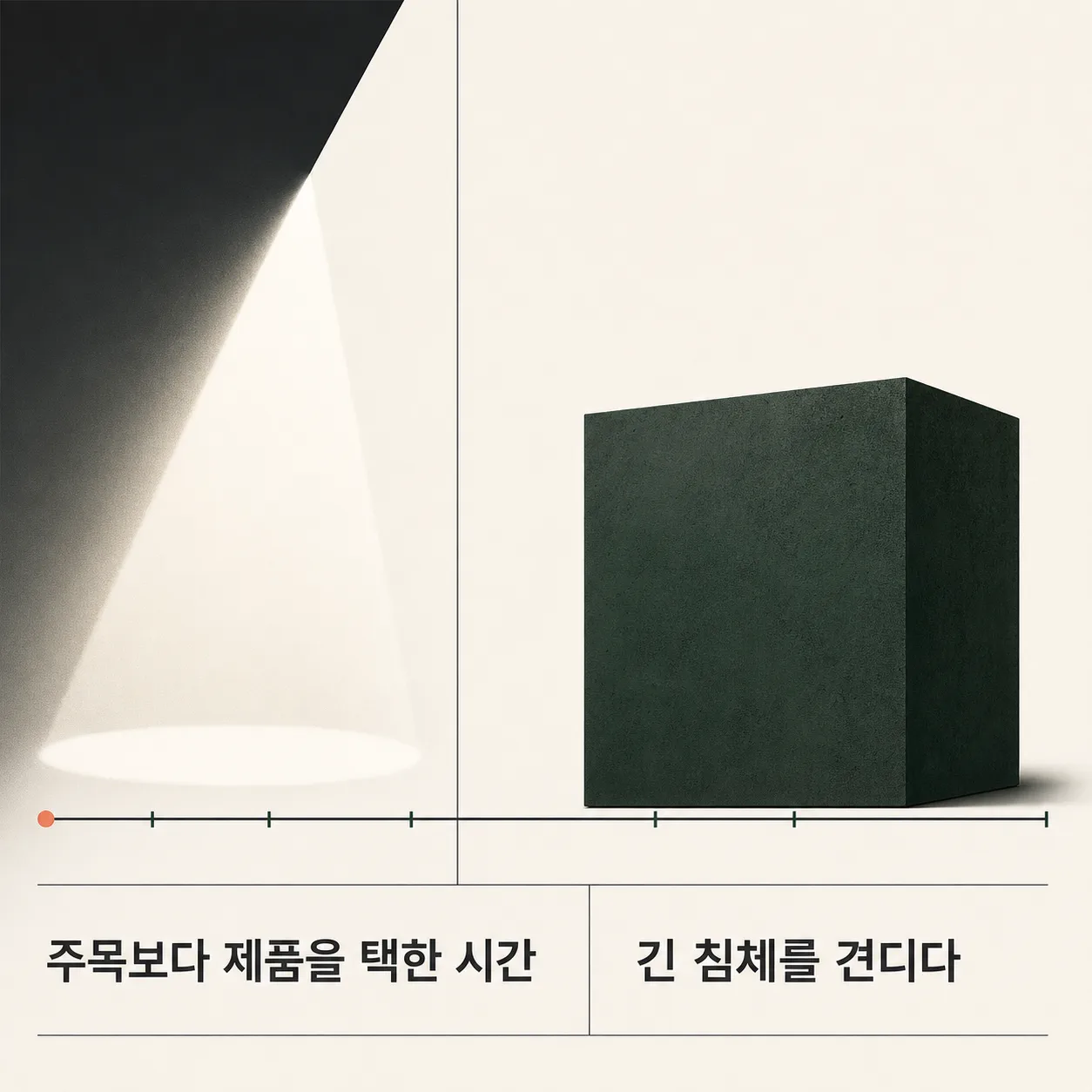 스타 마케팅 대신 제품을 택한 시간