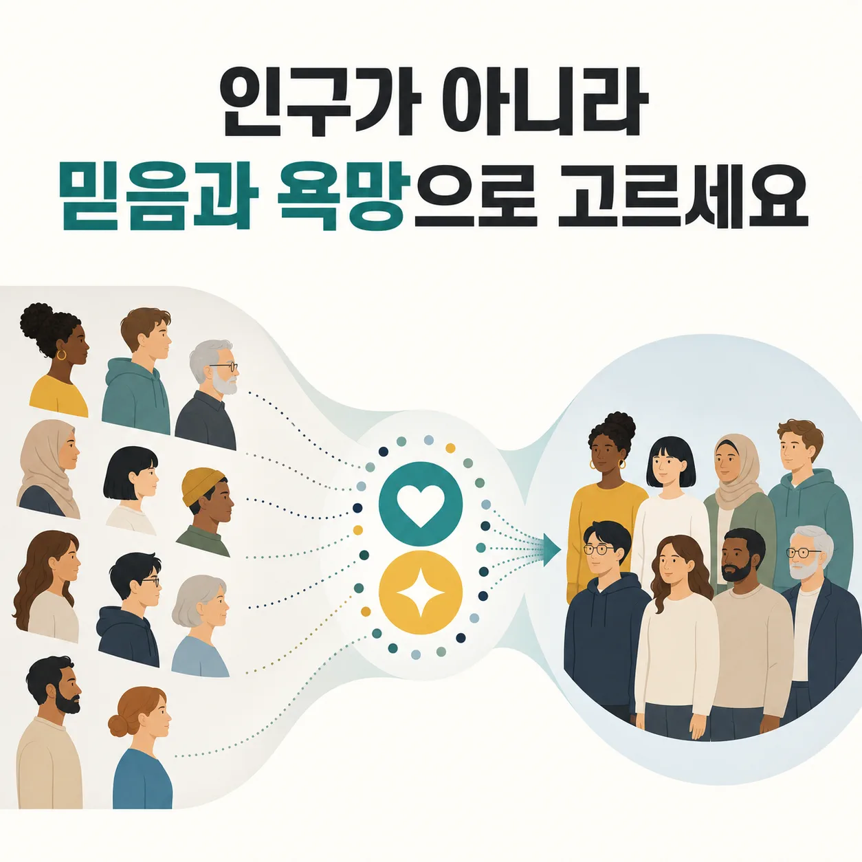 인구가 아닌 믿음으로 고객을 고르는 기준