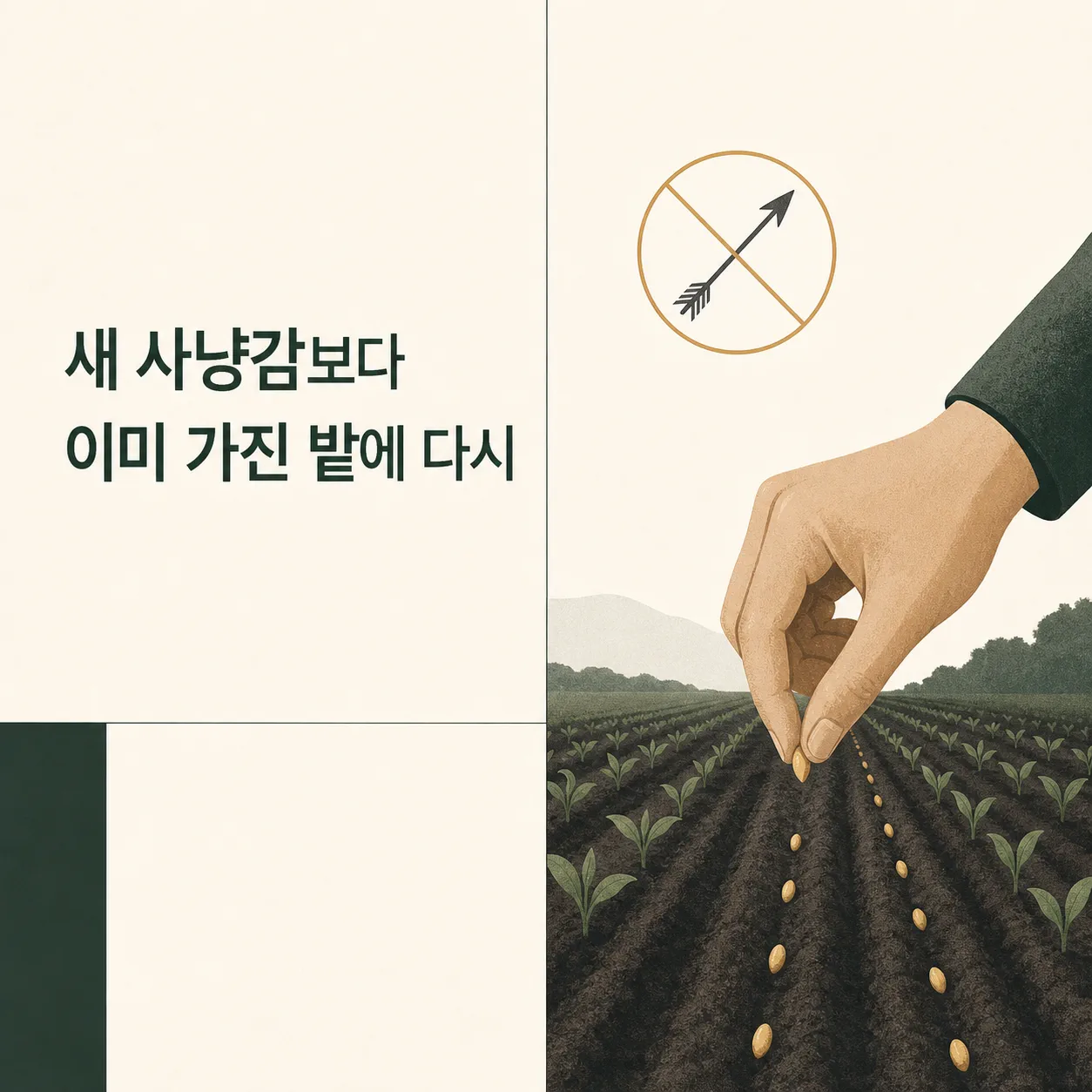 이미 가진 밭에 다시 씨를 뿌리는 방식