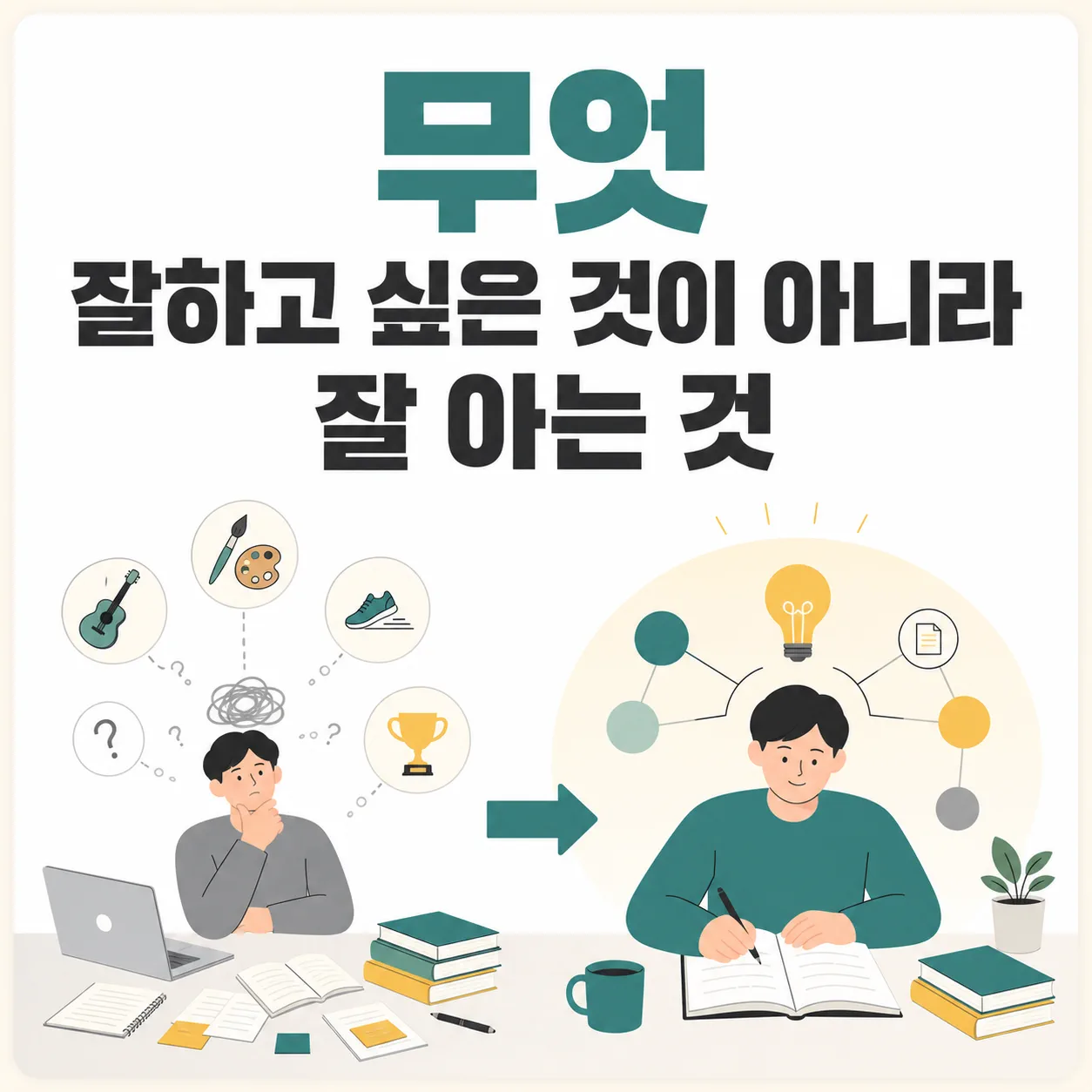 잘하고 싶은 것이 아니라 잘 아는 것