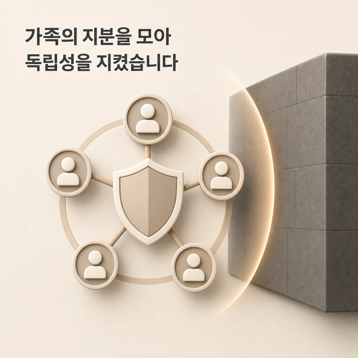 가족 지분 결속으로 세운 방어벽
