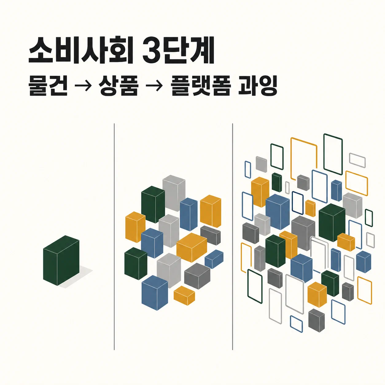 소비사회 3단계와 과잉의 이동