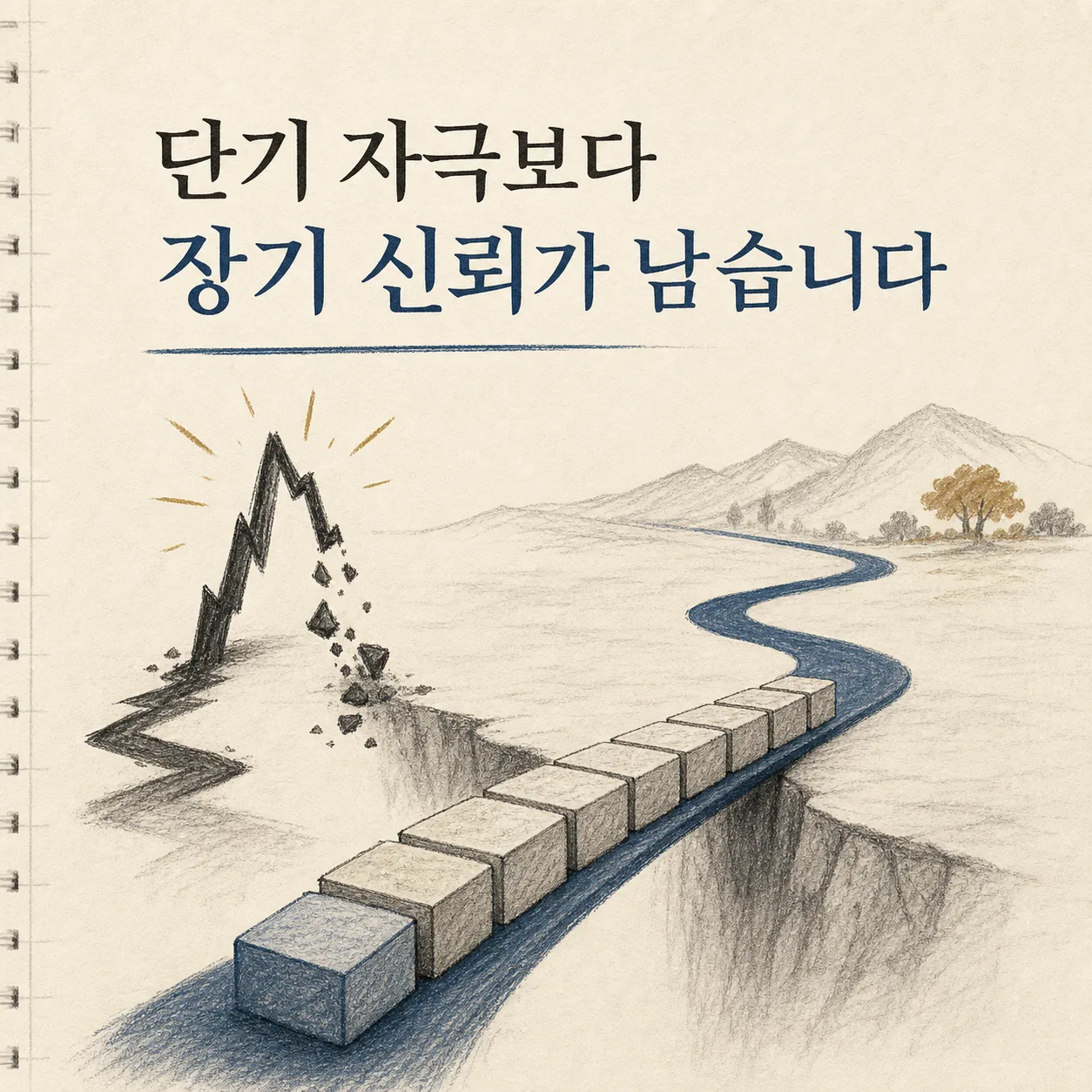 단기 자극과 장기 신뢰의 대비