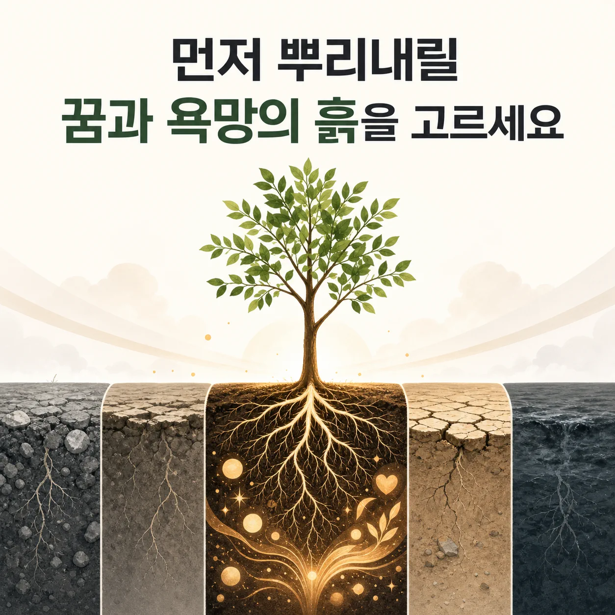 꿈과 욕망이라는 흙을 고르는 단계