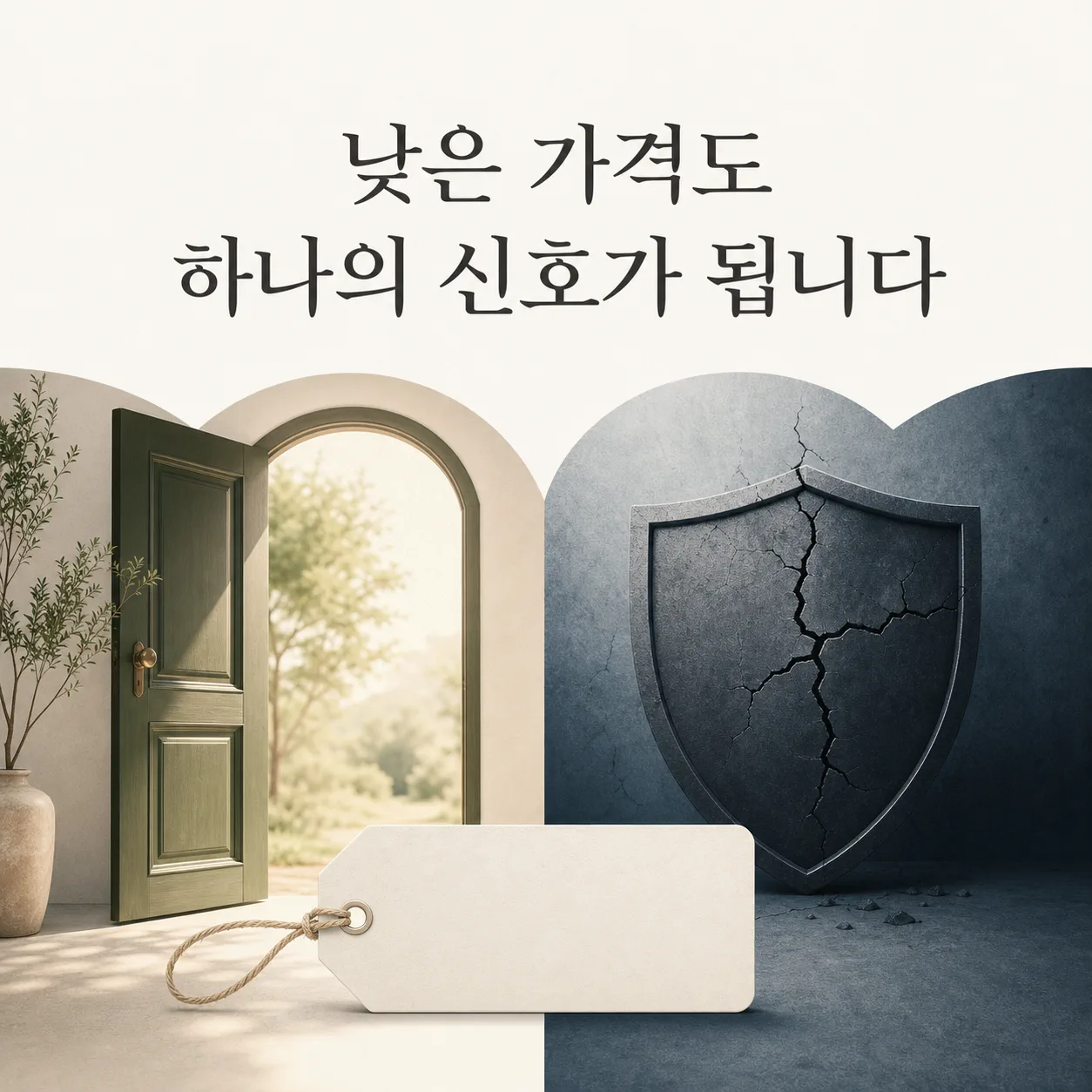 저가와 고가가 만들어내는 서로 다른 신호