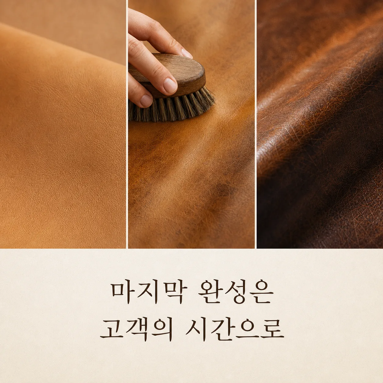 고객의 시간이 완성하는 가죽