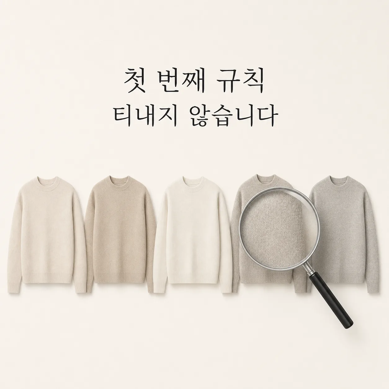 티내지 않는 첫 번째 규칙