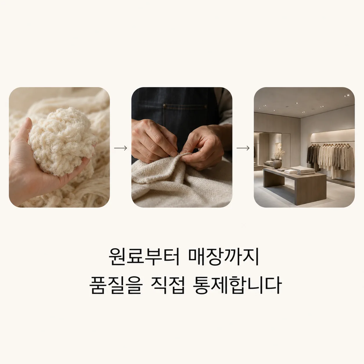 원료부터 매장까지 품질 직접 통제
