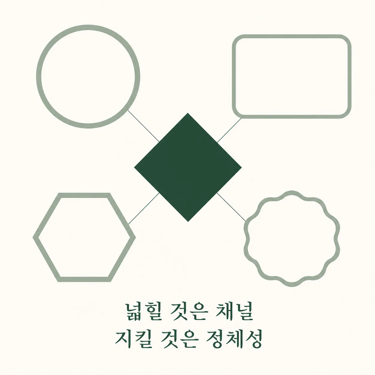 넓힐 채널과 지킬 정체성의 구분