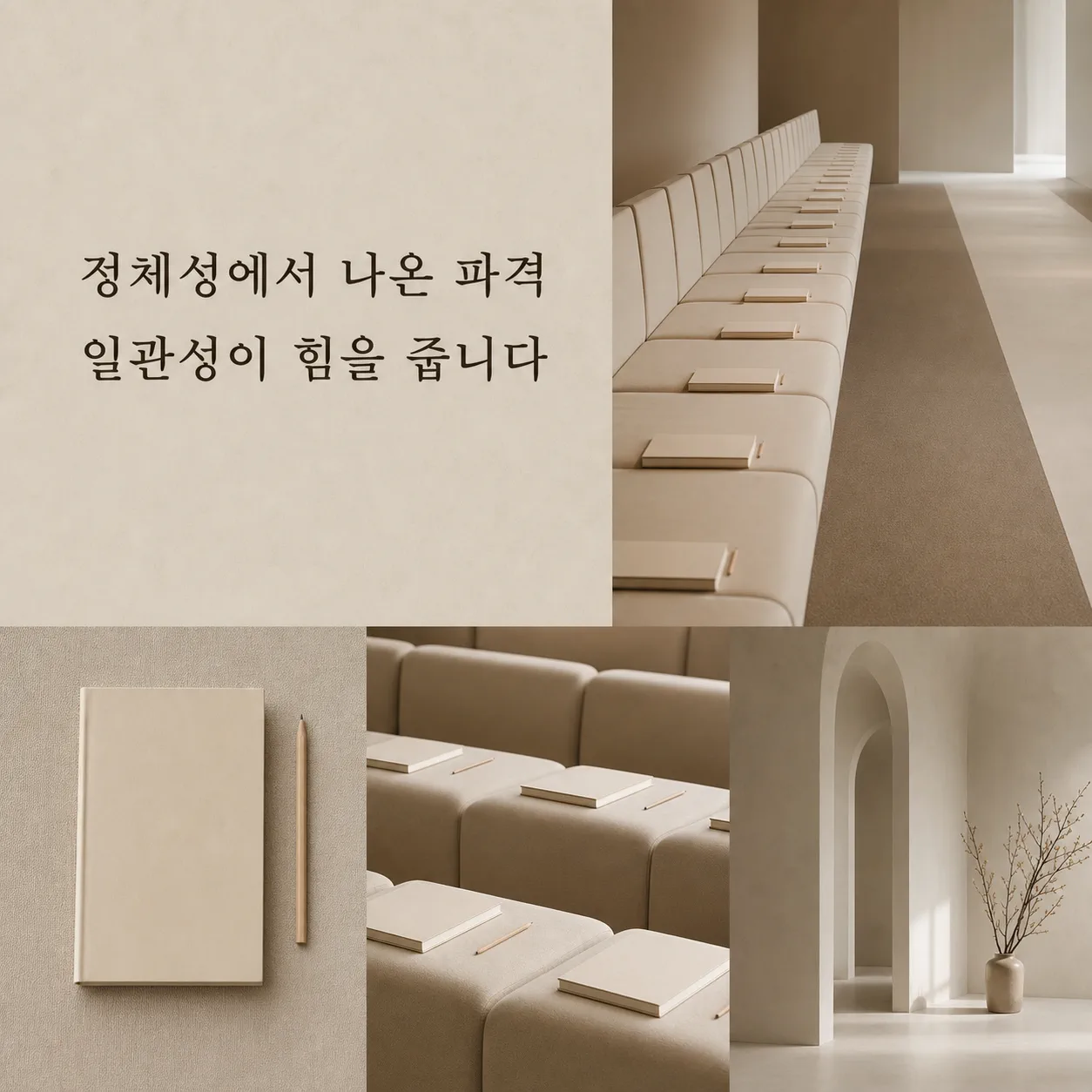 촬영 금지 쇼장의 노트와 연필