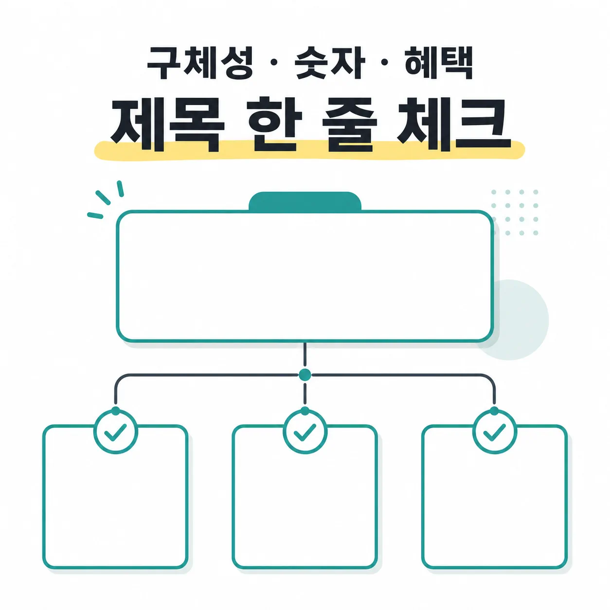 구체성 숫자 혜택으로 제목 점검하기