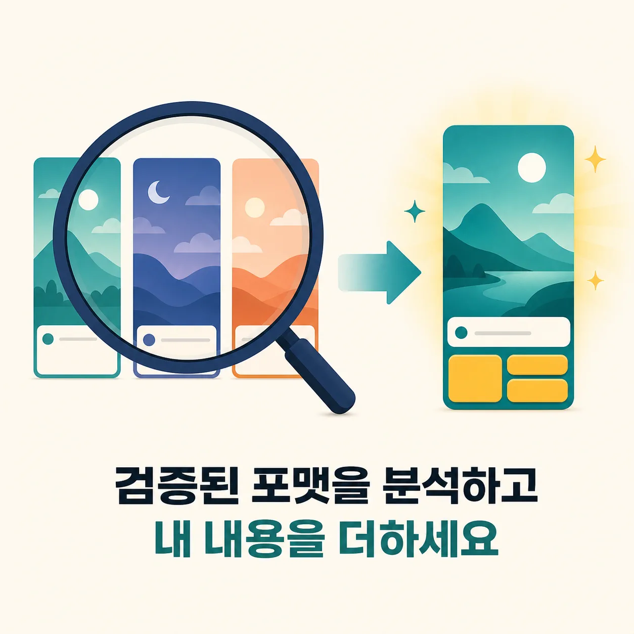 검증된 포맷 분석 뒤 내 내용 더하기