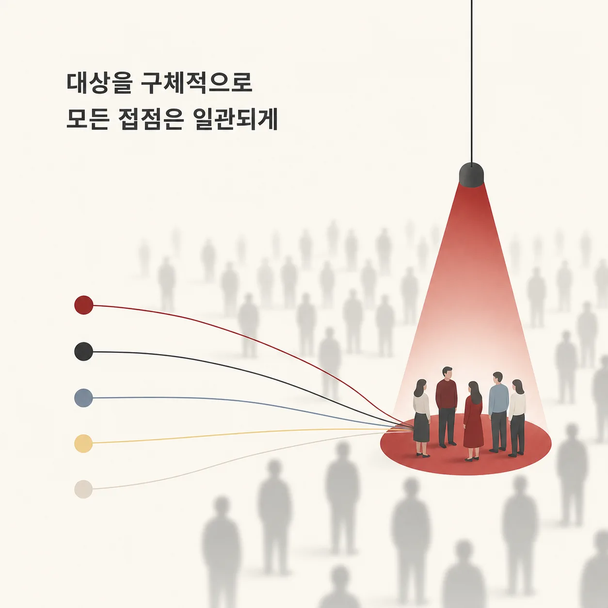 대상은 좁게 접점은 일관되게