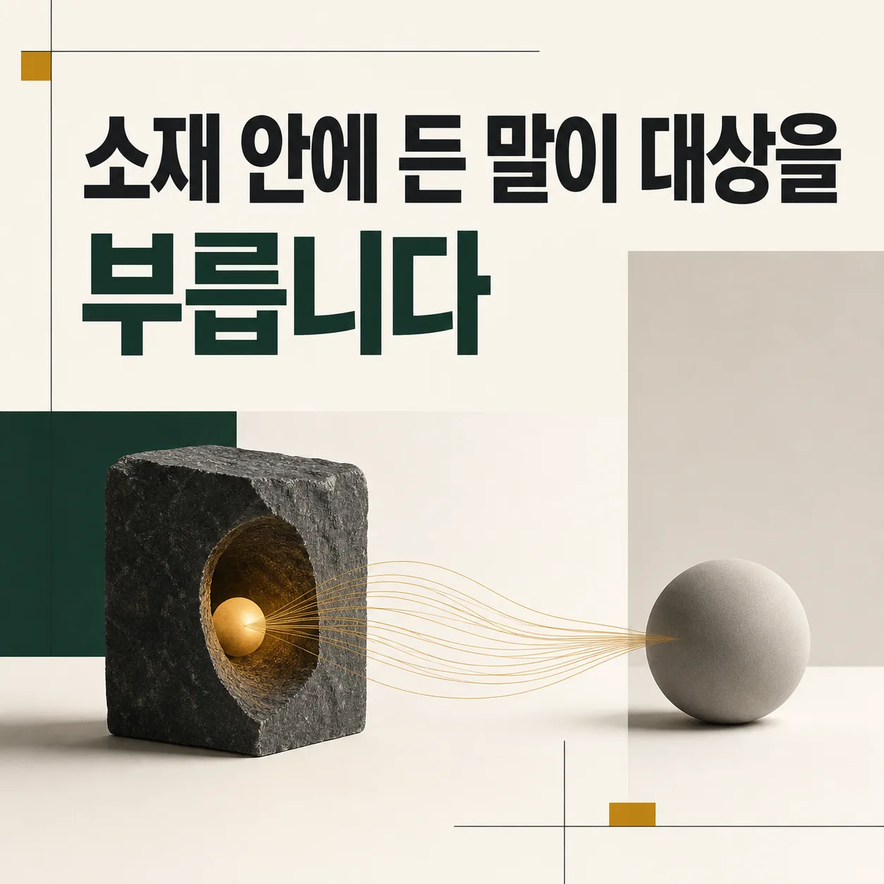 소재 안의 말이 대상을 부른다