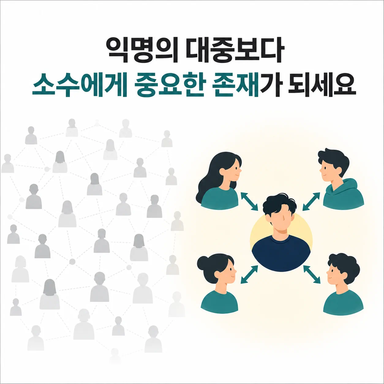 익명의 대중보다 소수에게 중요한 존재