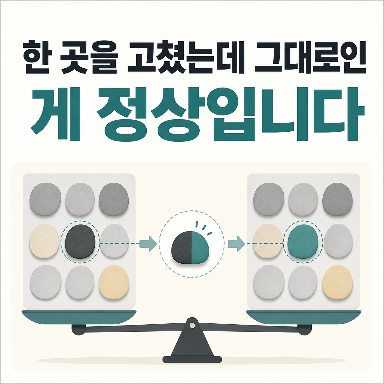 한 곳을 고쳐도 그대로인 이유